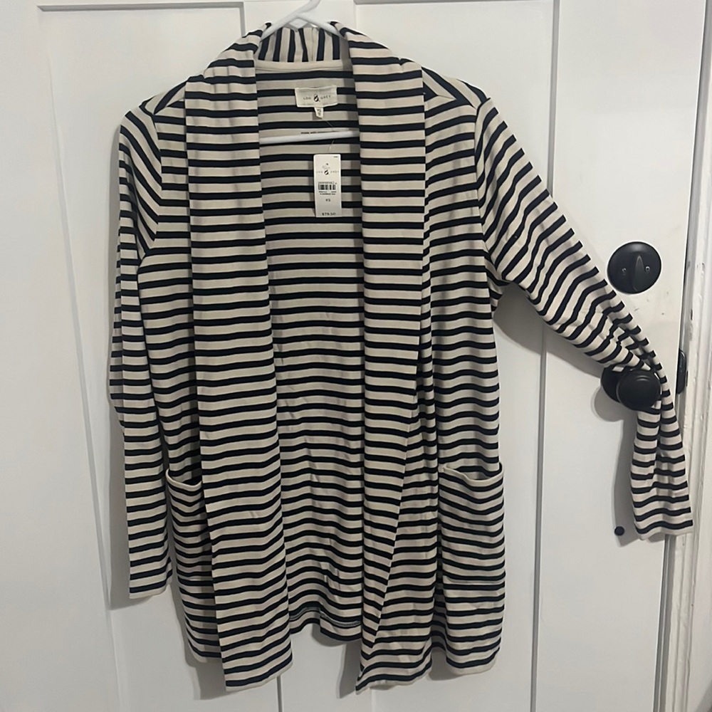 Lou & Grey Jersey Striped jacket (with pockets!) -XS